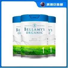 【澳洲直邮包邮】Bellamy's 贝拉米 超高端白金版有机A2婴儿配方奶粉1段 800克x3罐/箱（0-6个月适用）【收件人身份证必须上传】【新疆、西藏、内蒙古、青海、宁夏、海南、甘肃，需加收运费】